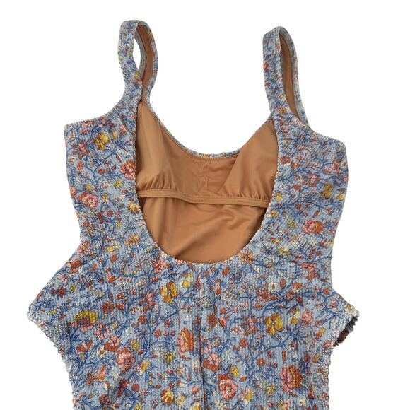 J.Crew Swimsuit Scrunchie Classic Scoopneck Floral Print One-piece Swimsuit 10 - Picture 7 of 11